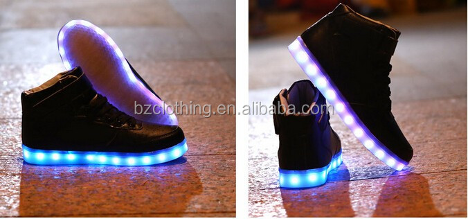 新しい男性と女性ファッション発光靴高品質led ライト usb充電カラフル な靴愛好カジュアル フラッシュ靴仕入れ・メーカー・工場