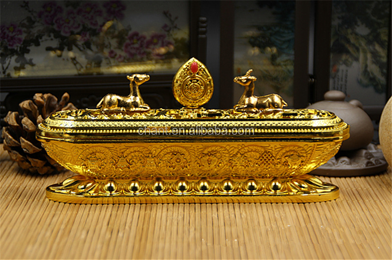 工場出荷時の価格ハングbuddhismitem金のomマニパドメライン8縁起の良い金付きアロマディフュ香炉、 銅、 青銅仕入れ・メーカー・工場