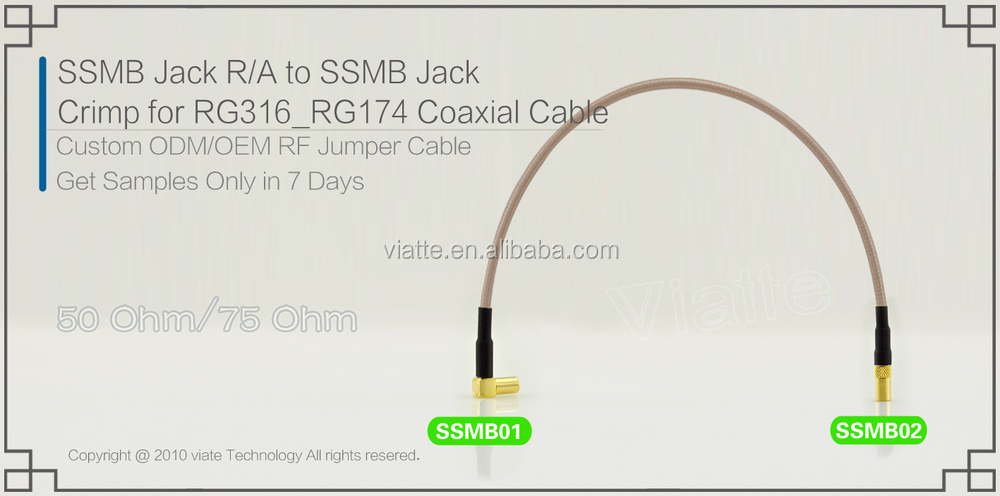 Ssmbjack/メスr/aへssmbjack/rg316_rg174メス圧着用同軸ケーブルのコネクター仕入れ・メーカー・工場