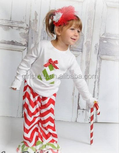 ファッションの女の赤ちゃんの2014年クリスマス衣装赤い縞模様に子供服の冬服chrismasサンタ服を印刷した問屋・仕入れ・卸・卸売り