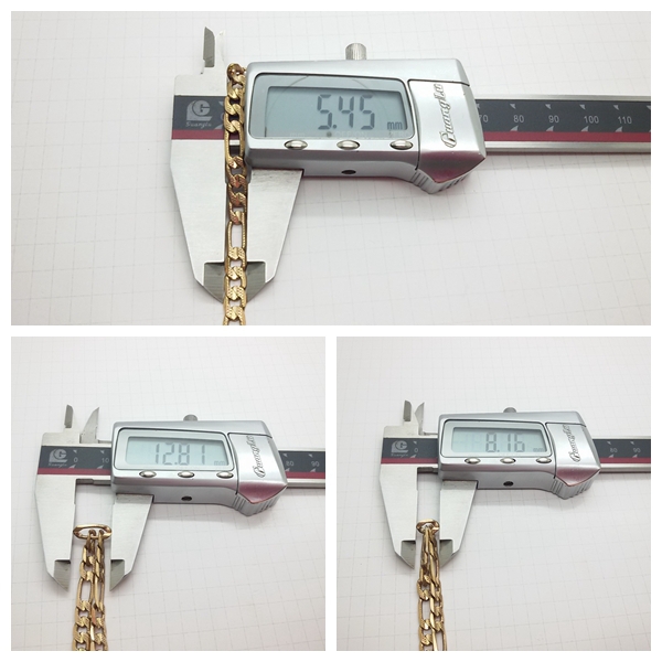 [真鍮製チェーン!]アクセサリーパーツ・黄銅製オーバルフィガロチェーンFIGARO CHAIN「幅5.45mm」問屋・仕入れ・卸・卸売り