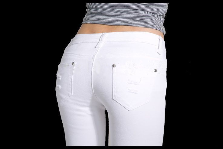 2014 Hot Fashion LadiesFemale Cotton Denim Ripped Punk Cut-out Women Black White Sexy Skinny pants Jeans Trousers WNJ002. (17)