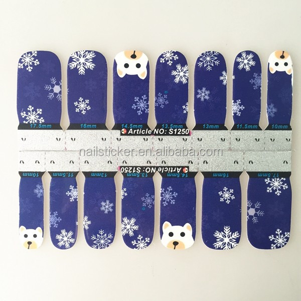 カスタムクリスマスネイルラップ防水ホリデースノーフレークネイルステッカー漫画祭ネイルポリッシュストリップ 問屋・仕入れ・卸・卸売り
