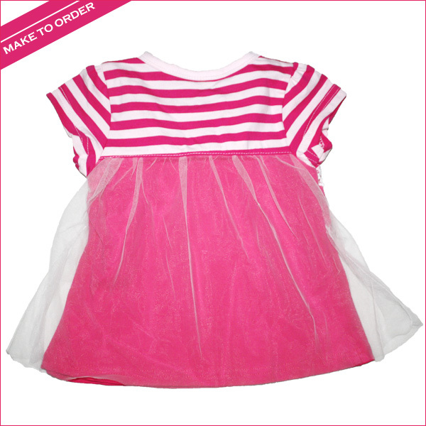 wholsaleのcustome最新のピンクの赤ちゃんのネオプレンdresse幼児綿フロックの設計仕入れ・メーカー・工場