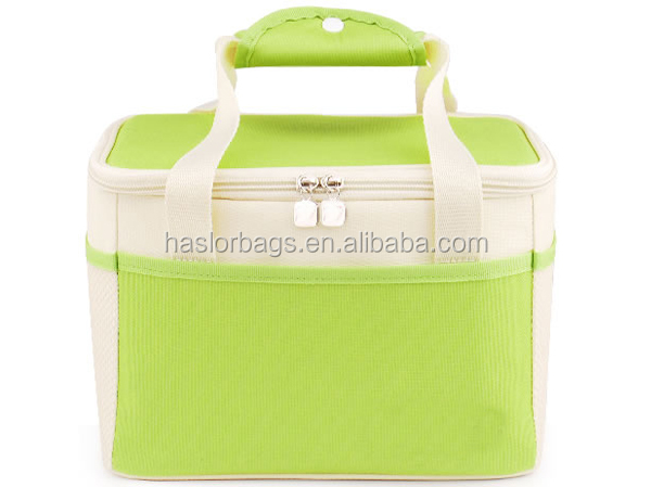 Wholesale Custom Polyester Insulated Cooler Bag With Mesh Pocket