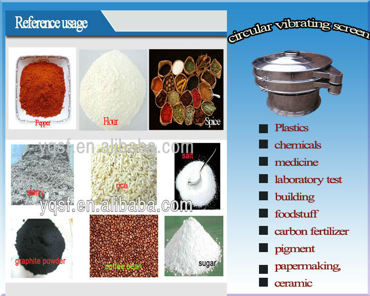 YongQing cocoa powder vibrating sifter with stainless steel 304