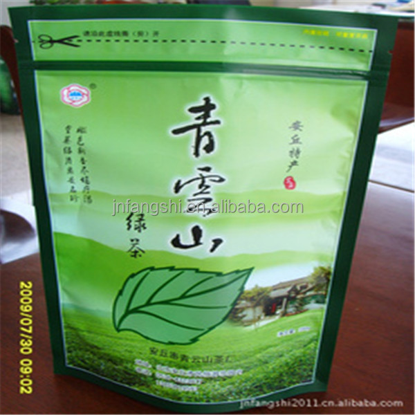 stand up empty tea bag with zip lock from China munufacturer