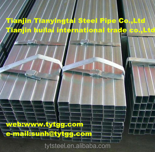 High qulity !Tianyingtai ERW pre-galvanized /hot dipped Gavanized steel rectangular/square pipe!