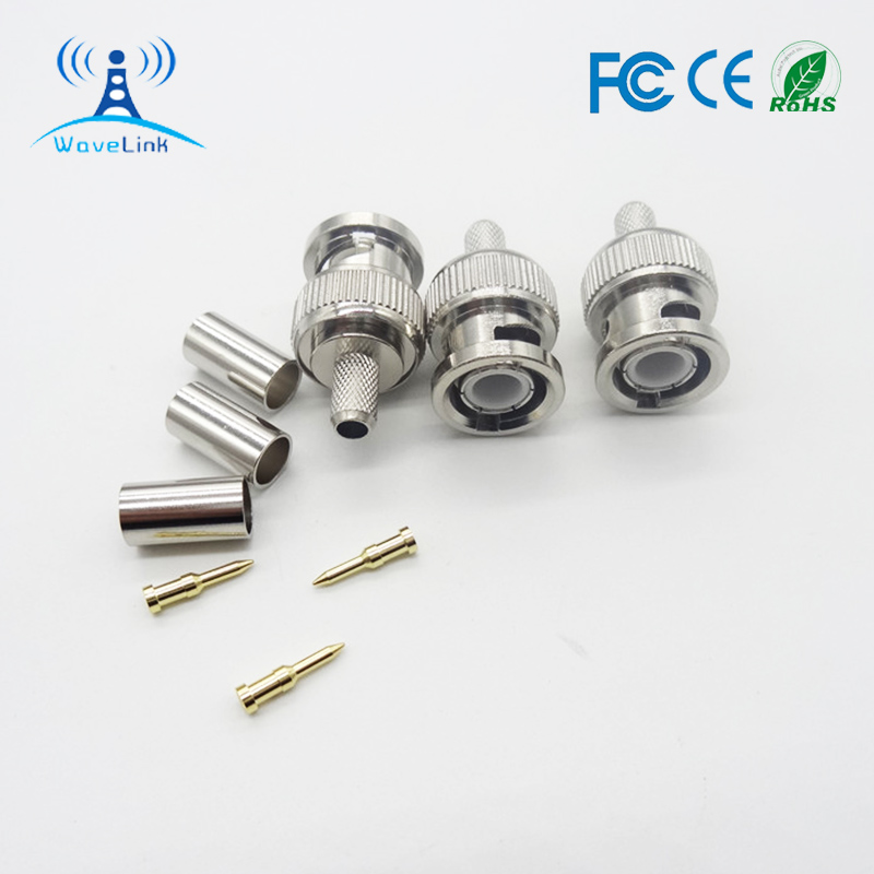 Rg6 Rg11 Coaxial Cable 3g Hd/sdi Male Crimp Bnc Connector Buy Male