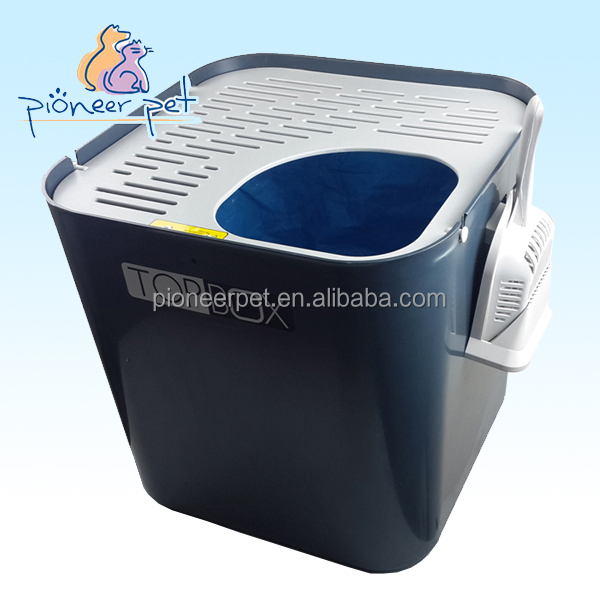 Hooded Cat Litter Pan Plastic Door House Pet Kitty Box Bag Carry
