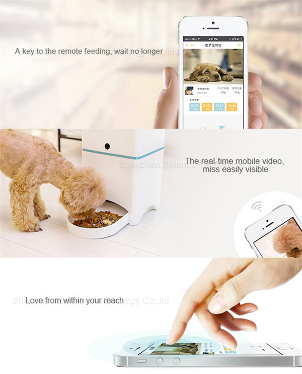 Wifi appリアルタイム送りスマート犬食品ディスペンサー自動ペットフィーダー仕入れ・メーカー・工場