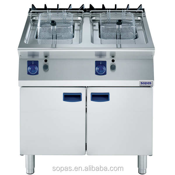 のレストランのキッチンsopas700シリーズ自立型電気天ぷら鍋( 2タンク) 30l問屋・仕入れ・卸・卸売り
