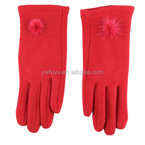 赤スパンデックスの綿ポリエステル手袋製造業者仕入れ・メーカー・工場