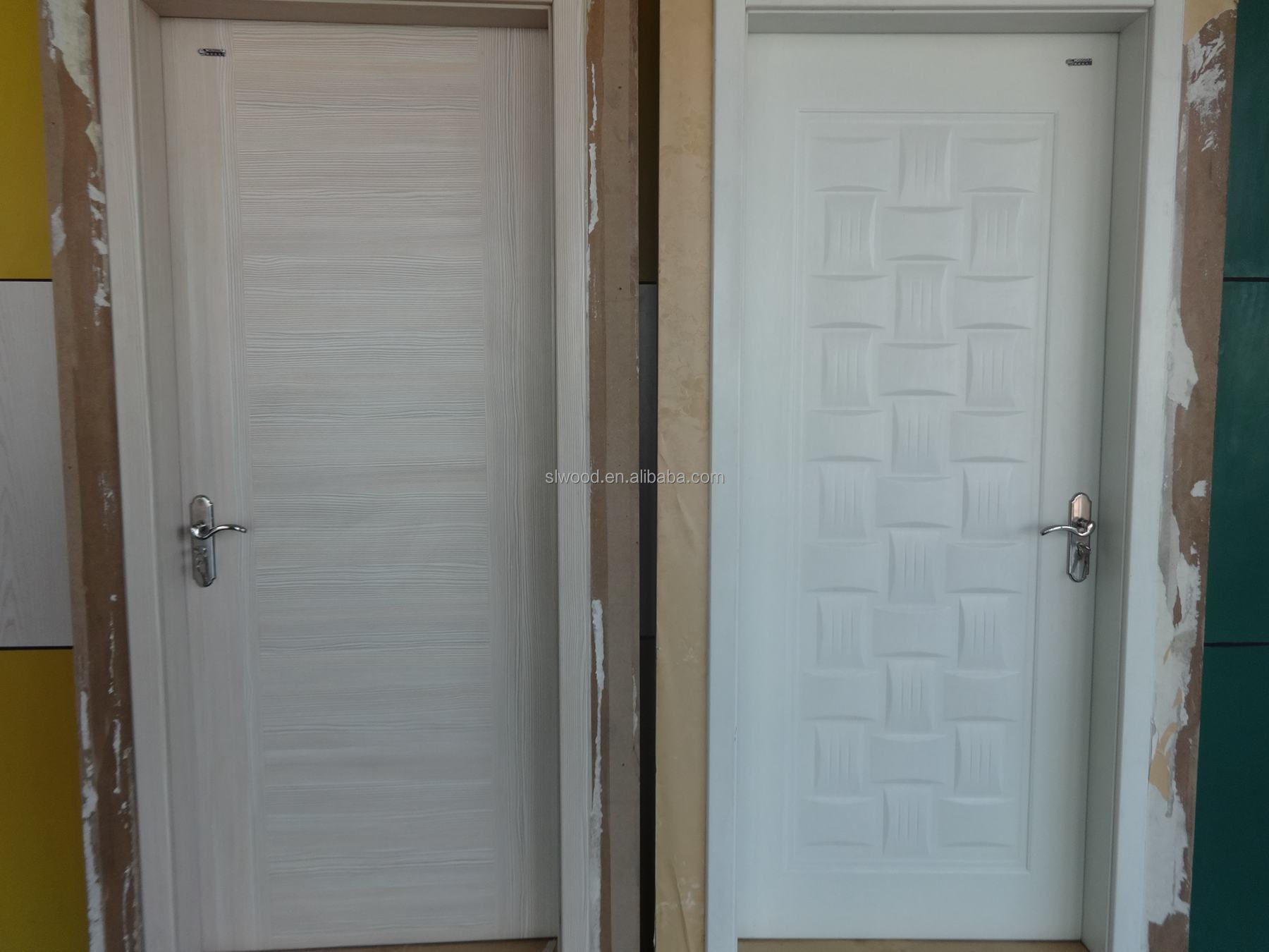 シンプルなデザインの皮膚のドア成形pvc/のベニヤのドアの皮問屋・仕入れ・卸・卸売り