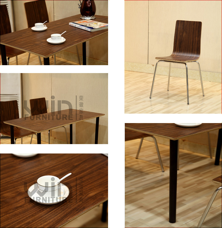 ステンレス鋼のレストランのダイニングテーブルと椅子のデザインを設定します仕入れ・メーカー・工場