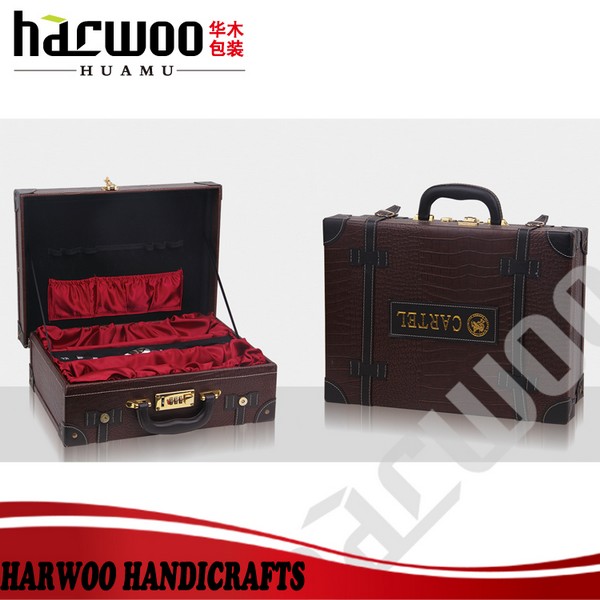 Classical red wine packing box made by cardboard