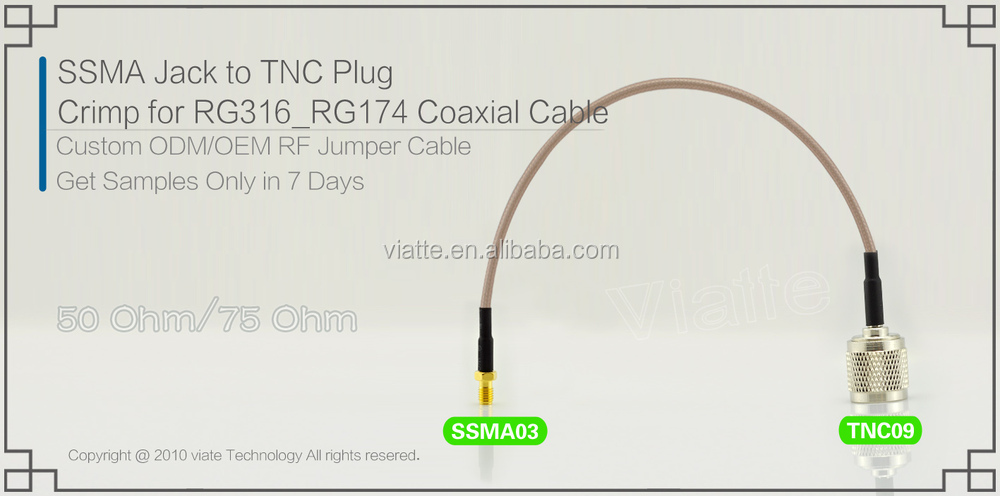 ssmaジャックメスtncへプラグオス圧着rg316またはrg174用同軸ケーブルのコネクター仕入れ・メーカー・工場