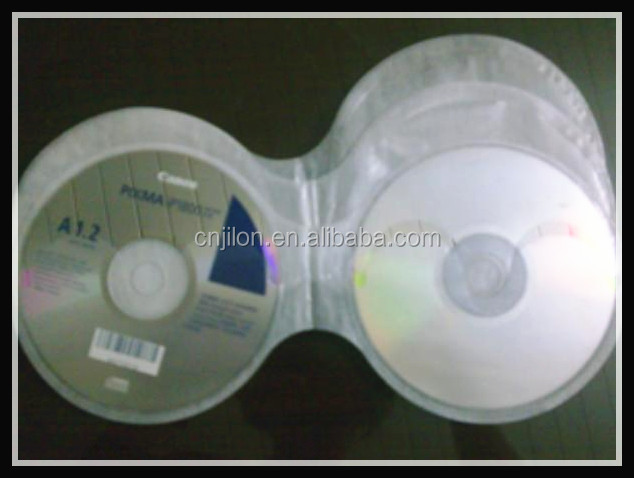 黒cd/dvdスリーブプラスチック製のリフィル( 4ディスク) のためのcdケースとリングバインダー。 バインダー用の穴34cd/dvdメディアディスクストレージ。問屋・仕入れ・卸・卸売り