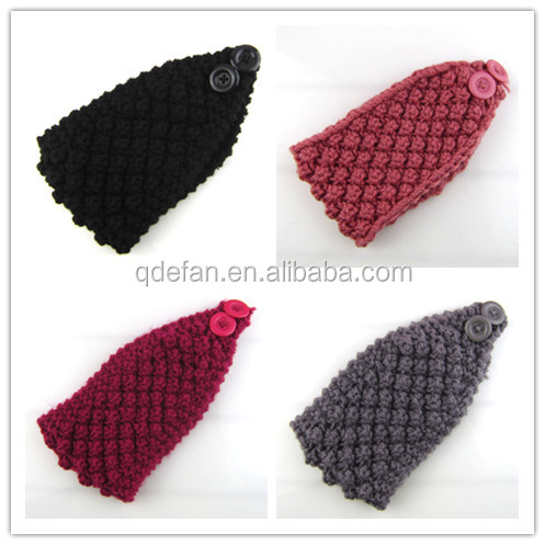 Fashion Knitted Headband With Button Closure Pattern,Women ...