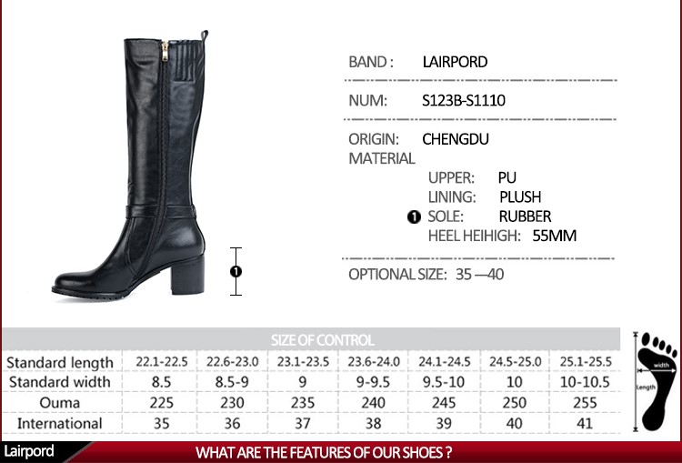 新しいファッション中国卸売無料サンプル厚いミドルヒールラバーソール高ブーツ女性の冬2016仕入れ・メーカー・工場