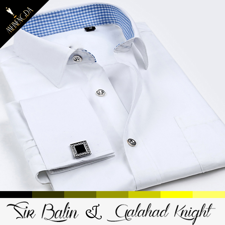 ホットな新しいデザインのモダンなスタイルの長い袖の男性白色無地織シャツ仕入れ・メーカー・工場
