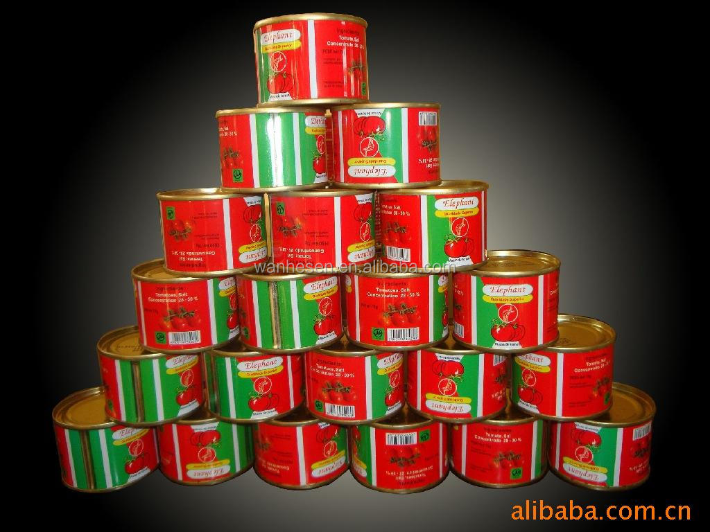 70G-4500G China Hot Sell Canned tomato paste,can tomato paste 28-30% brix