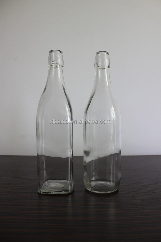 CHAMPAGNE 750ML CUSTOM RECYCLED GLASS FLASK BOTTLES