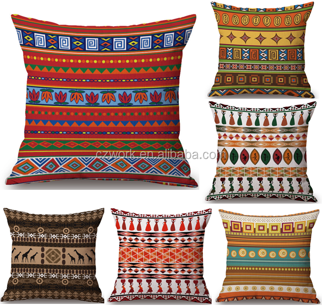 Home Decor Africa Digital Printed Throw Pillow Case Sofa Cushion