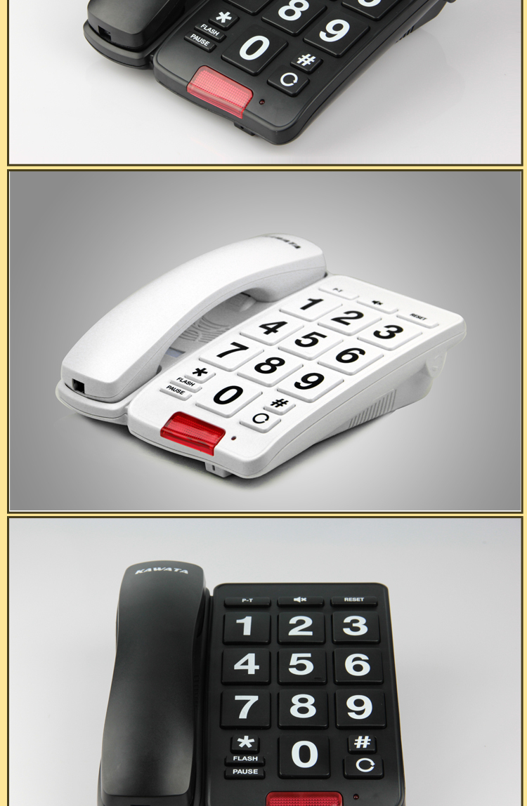 安い白大きなボタン機能基づいてホテルの電話問屋・仕入れ・卸・卸売り