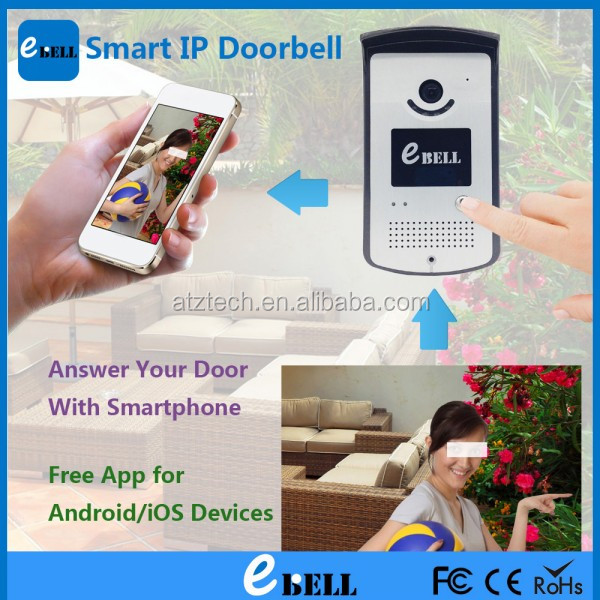 Atz pnp プラグ & プレイ ネットワーク ir ワイヤレス ビデオ ドア 電話スマート ip ドアベルカメラ送料アンドロイド & ios app E-ベル 問屋・仕入れ・卸・卸売り
