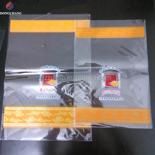 Custom printed plastic bopp bread bag with reinforced side sealing for bread packaging