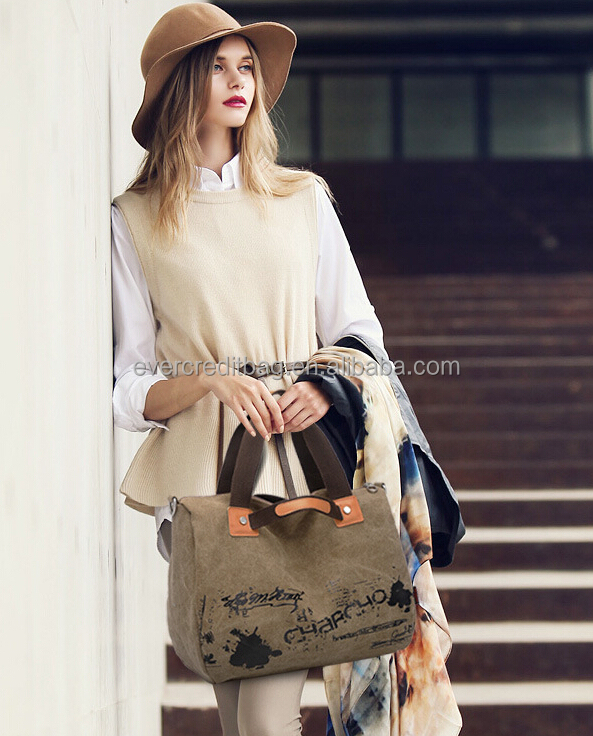 最新のファッション綿携帯用バッグキャンバストートバッグの女性は、 トートバッグ印刷仕入れ・メーカー・工場