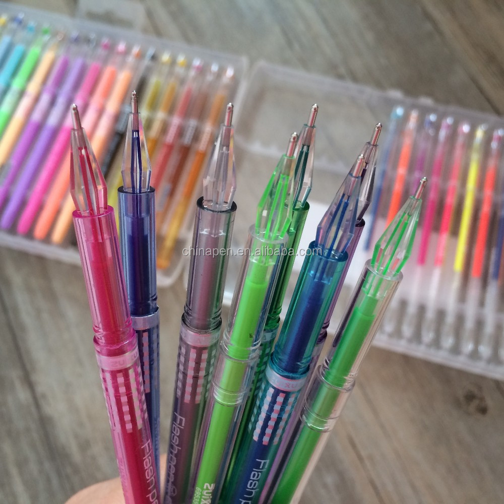 Sparkle /glitter/milky/neon/pastel Color Available Gel Pen Set Buy High Qality Gel Pen Set