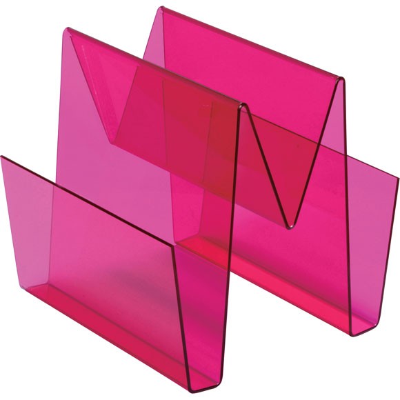 Colored Acrylic Magazine Holder Lucite File Sorter Perspex Document