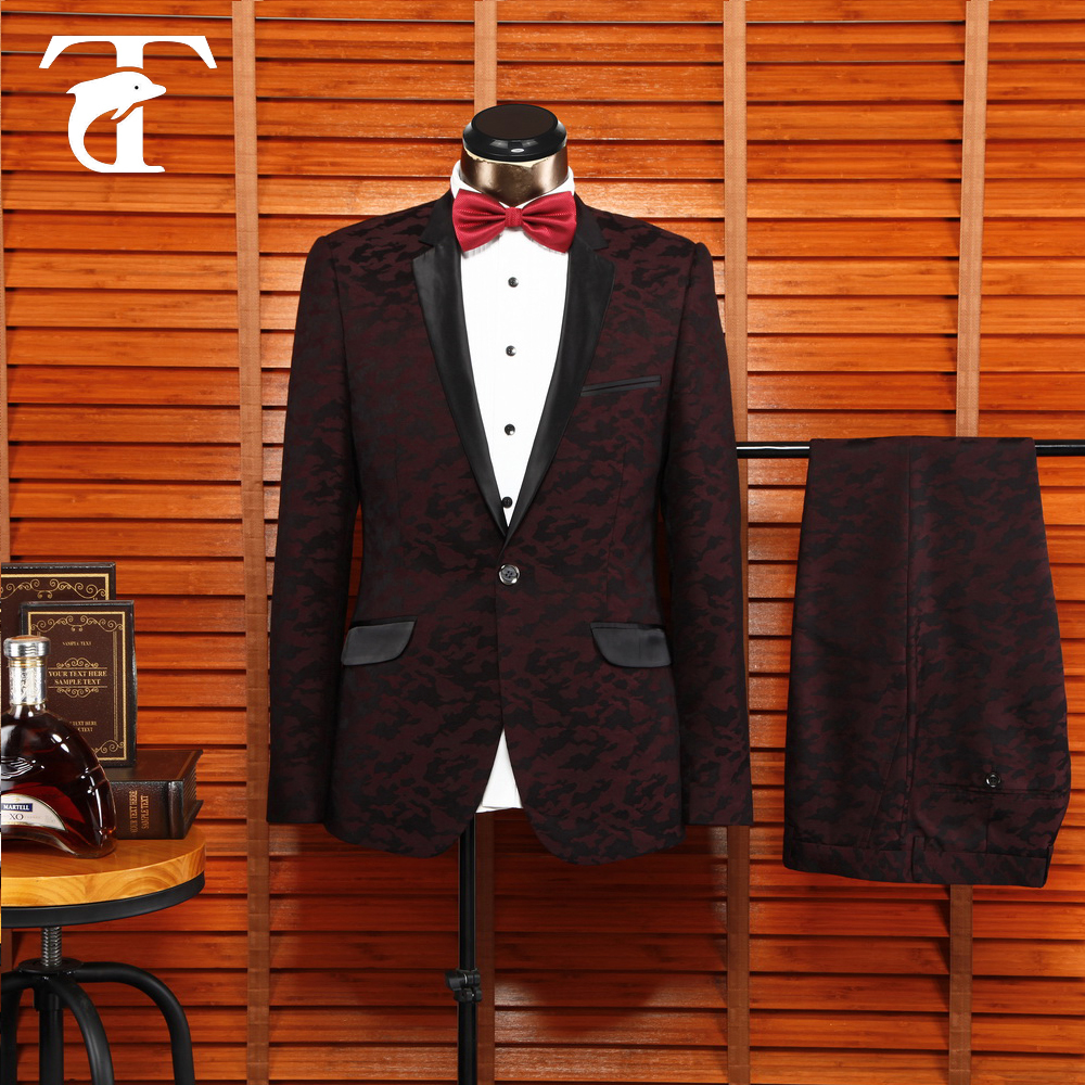 デザイナー長いスーツ新しいデザイン赤のタキシード男性用スーツ仕入れ・メーカー・工場