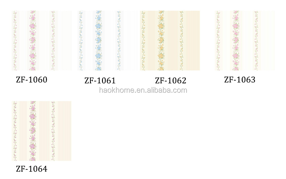 不織布壁紙花の壁紙zf-1060家の装飾のための、 壁カバー、 自己粘着性の壁紙問屋・仕入れ・卸・卸売り
