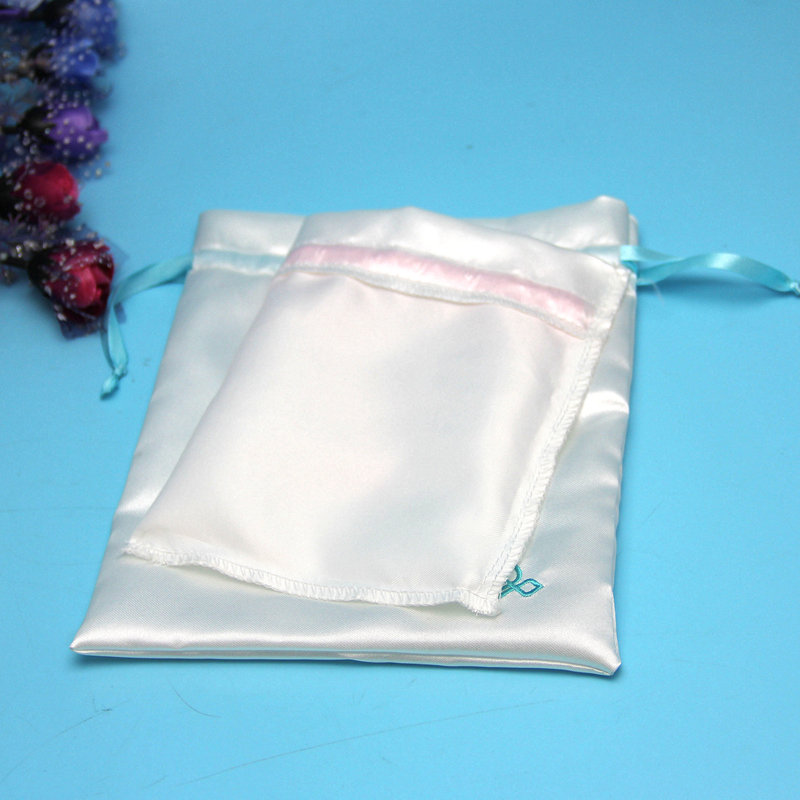 Factory price Hande made Colorful Satin Embroidery Gift Pouches