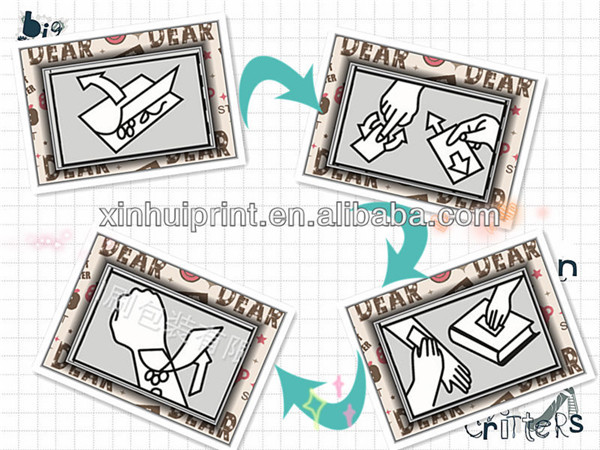 Xinhui custom butterfly temporary tattoo sticker for chewing gum use