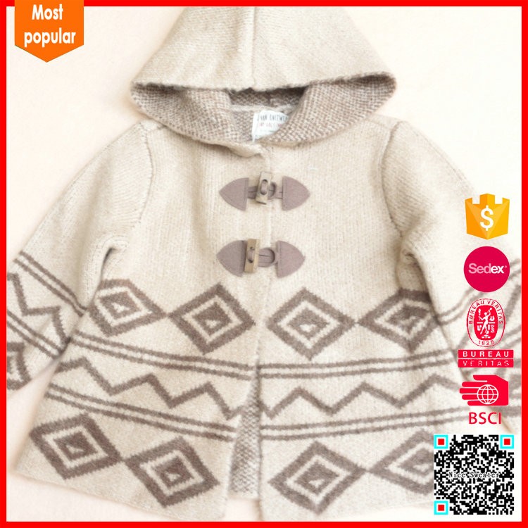 最新デザインのファッションニット赤ちゃんフード付きセーター仕入れ・メーカー・工場