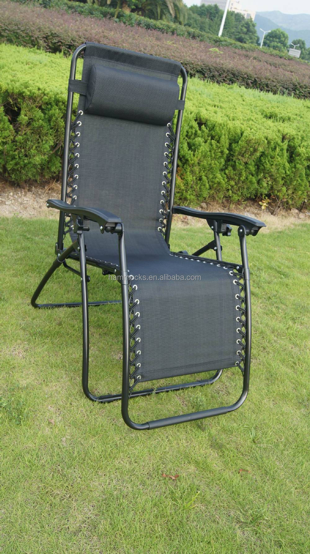 黒ゼロ重力の椅子リクライニングラウンジ折りたたみパティオの椅子問屋・仕入れ・卸・卸売り