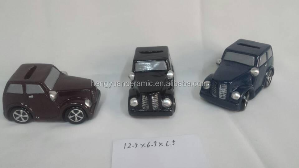 車の形のキュートなデザインドロマイトコインバンク/cearmic金安全な銀行昇進のギフトのために問屋・仕入れ・卸・卸売り