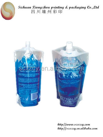 customized bottom gusset stand up spout pouches coconut water
