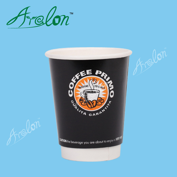 Customer Printed double wall coffee paper cup for hot drinking