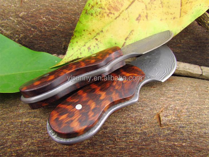 ミニdsk-007snakewoodハンドル固定刃ダマスカス鋼ストレートoemハンティングナイフ仕入れ・メーカー・工場