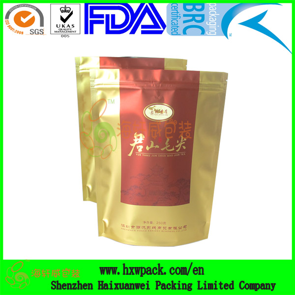 custom printed foil lined plastic tea bag