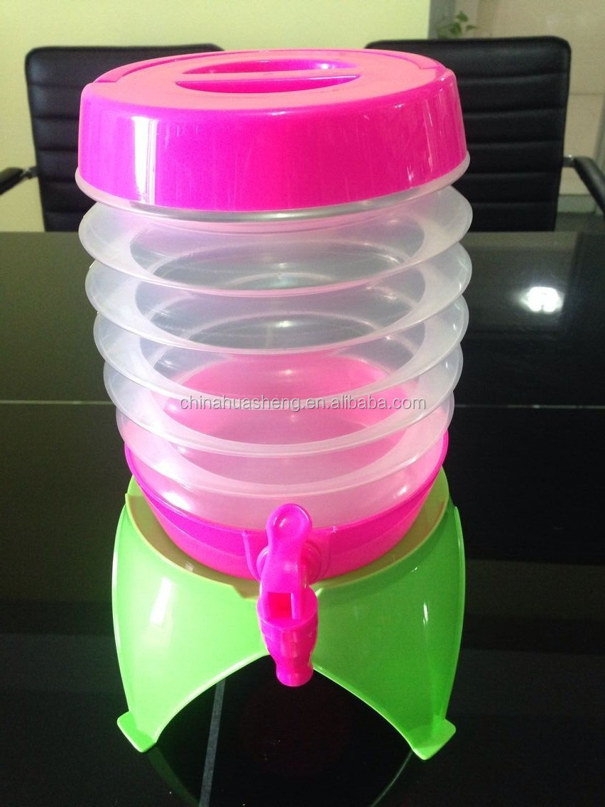 新製品ポータブル2014年3.5lpeプラスチック折りたたみ飲料ディスペンサー仕入れ・メーカー・工場