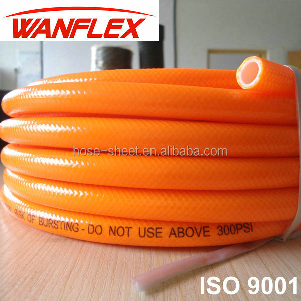 Yellow Flexible Lpg Pipe Pvc Gas Pipe / Natural Gas High Pressure Pipe