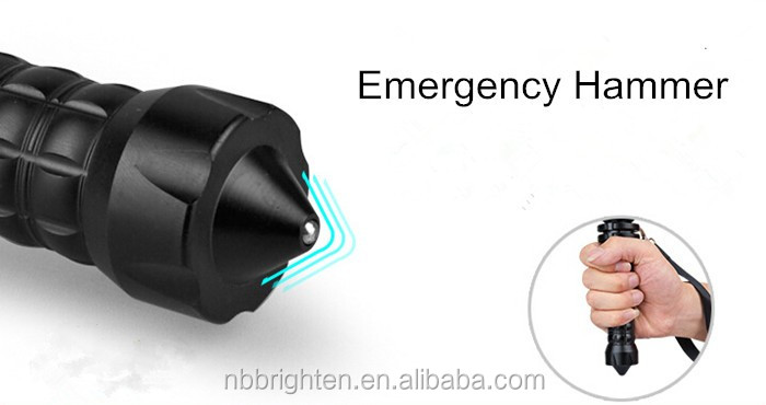 スーパー明るい 3 ワット led cree警察セキュリティ懐中電灯武器、 充電式多機能自己防衛バトン警察懐中電灯仕入れ・メーカー・工場