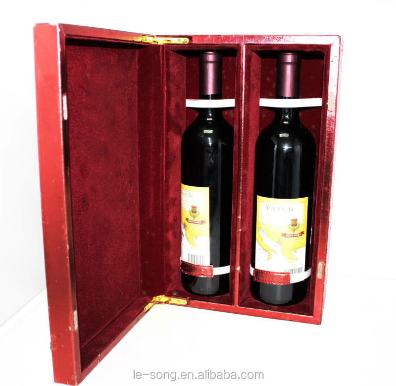 Red Wine color double bottle wine Box