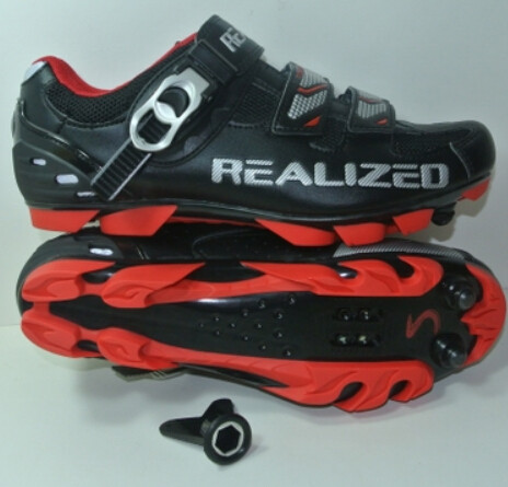 black Realized cycling shoes